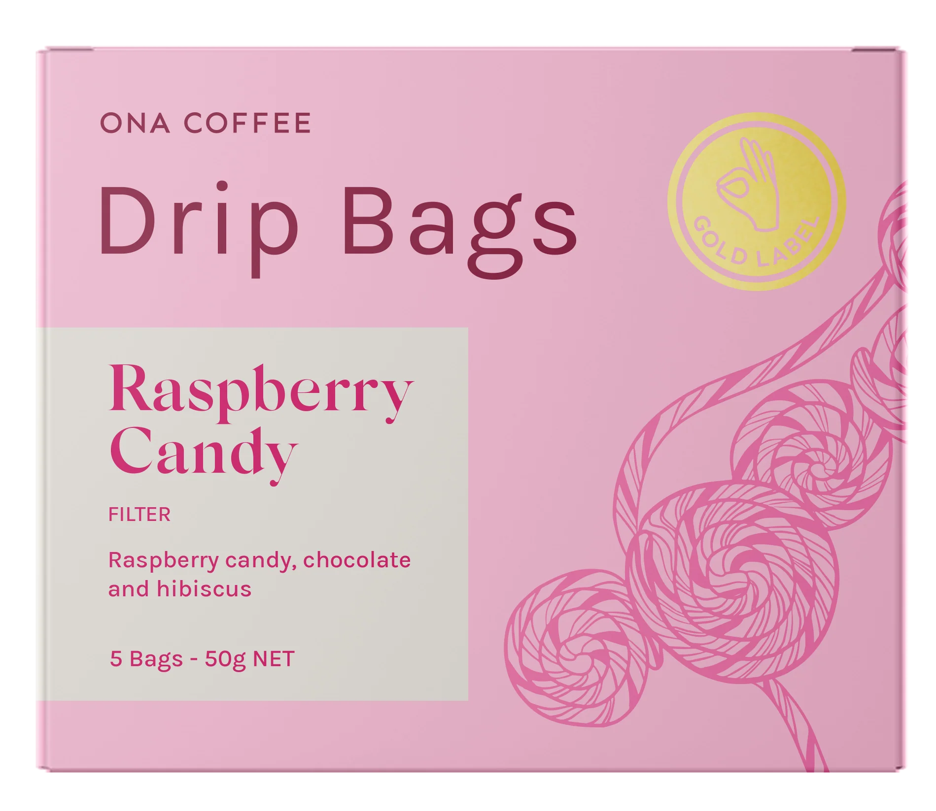 ONA Coffee Raspberry Candy Filter Drip Bags