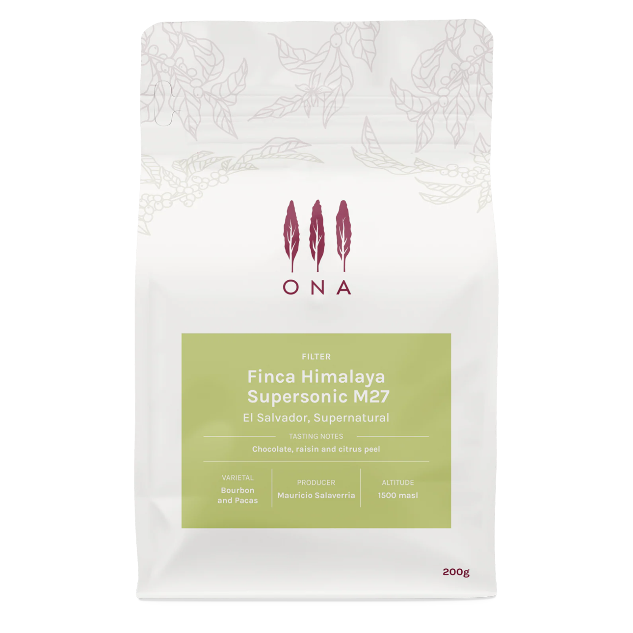 ONA Coffee Finca Himalaya Supersonic M27, El Salvador, Supernatural, Filter