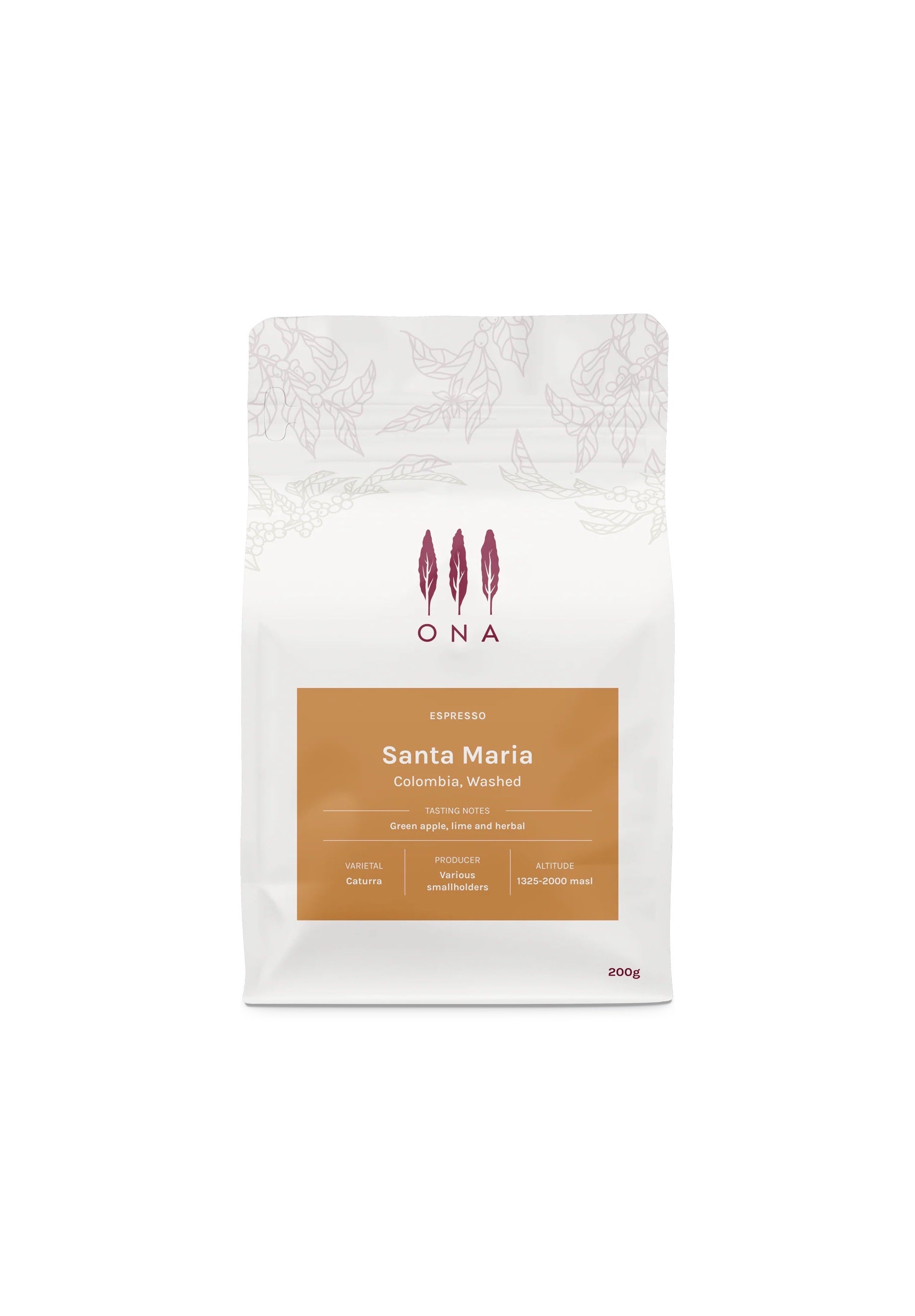 Santa Maria, Colombia, Washed Espresso